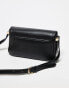 Valentino Caprice flap crossbody bag with gold logo in black