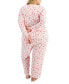 ფოტო #2 პროდუქტის Plus Size 2-Pc. Cotton Printed Pajamas Set, Created for Macy's