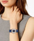 ფოტო #4 პროდუქტის Women's Swiss Automatic Baroncelli Blue Fabric Strap Watch 33mm