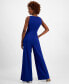 ფოტო #2 პროდუქტის Women's Tie-Front Flyaway Wide-Leg Jumpsuit