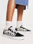 Vans Old Skool checkerboard trainers in white and black