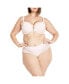 Фото #1 товара Plus Size Smooth & Chic Front Close Cotton Push Up Bra