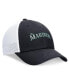 Фото #4 товара Men's Navy Seattle Mariners Evergreen Wordmark Trucker Adjustable Hat
