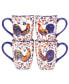 Фото #1 товара Morning Rooster Set of 4 Mugs