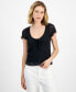 ფოტო #1 პროდუქტის Juniors' Cinch Lace Tee