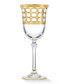 4 Piece Infinity Gold Ring White Wine Goblet Set