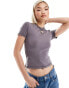 Weekday slim fit t-shirt in mole