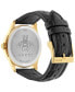 ფოტო #3 პროდუქტის Men's G-Timeless Black Leather Strap Watch 38mm