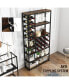 Фото #10 товара Industrial Floor Wine Rack with 3 Rows of Stemware Racks