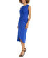 Women's Round-Neck Draped Sleeveless Dress B. Cobalt, 14 - фото #3