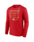 Men's Red Kansas City Chiefs Super Bowl LVIII Champions Hometown On Top Long Sleeve T-shirt