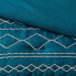 5pc Full/Queen Kenton Diamond Stitch Comforter Bedding Set Dark Teal Blue -