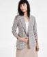 Women's Plaid One-Button Blazer, Created for Macy's
