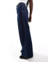 Фото #5 товара Pimkie baggy wide leg contrast stitch jeans in rinsed blue