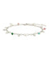 ფოტო #2 პროდუქტის Gold-Tone or Silver-Tone Cultured Pearl And Glass Bead Charm Truvy Anklet