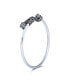 ფოტო #3 პროდუქტის Western Style Stackable Bypass Cuff Knotted Ball West Indian Bangle Bracelet For Women Oxidized Sterling Silver