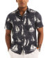 Men's Sailboat Print Short Sleeve Button-Front Shirt