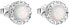 Silver earrings with Preciosa crystals 31217.1 white