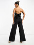 Pretty Lavish bandeau jumpsuit with pockets in black