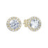 Фото #1 товара Stunning earrings in yellow gold with zircons 239 001 00957 0000000
