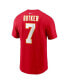 Фото #3 товара Men's Harrison Butker Red Kansas City Chiefs Name Number T-Shirt