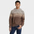 Men's Ribbed Hem Hooded Pullover Sweater - Goodfellow & Co Brown L