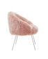 Фото #3 товара Ana Faux Fur Accent Chair with Metal Legs
