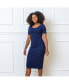 ფოტო #4 პროდუქტის Women's Fitted Cable Sweater Dress