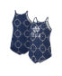 ფოტო #1 პროდუქტის Women's x Wrangler Navy Distressed Notre Dame Fighting Irish Bandana Tank Top