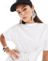 ASOS DESIGN hook and eye t-shirt in white