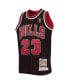 Big Boys Michael Jordan Black, Red Chicago Bulls 1996-97 Hardwood Classics Authentic Jersey Красно-черный, Средний - фото #3