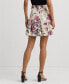 Фото #2 товара Women's Floral Linen Miniskirt