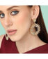 ფოტო #3 პროდუქტის Women's Circular Drop Earrings