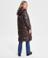 ფოტო #2 პროდუქტის Women's Shine Hooded Mid-Length Puffer Coat