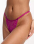 Фото #6 товара ASOS DESIGN Flutter lace cut-out thong in magenta