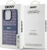 DKNY DKNY DKHCP15LPRTHSLB iPhone 15 Pro 6.1" niebieski/blue hardcase Leather Mono Stripe & Metal Logo