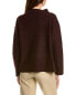 Eileen Fisher Funnel Neck Box Wool Top Women's Purple L