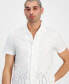 ფოტო #3 პროდუქტის Men's Regular-Fit Poplin Eyelet Shirt