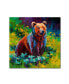 Фото #1 товара Marion Rose 'Wildflower Grizz' Canvas Art - 18" x 18" x 2"