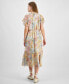 ფოტო #1 პროდუქტის Women's Camellia Ruffled Floral-Print Tie-Waist Dress