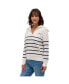 Фото #3 товара Women's Nara Half-Zip Stripe Sweater