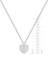 Фото #3 товара Macy's diamond Pavé Heart 18" Pendant Necklace (1/2 ct. t.w.) in 10k White Gold