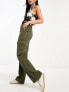 Only straight leg cargo trousers in khaki