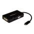 Фото #2 товара Адаптер USB-C Multiport - 3-в-1 - 4K 30Гц - черный - USB Type-C - выход DVI - выход HDMI - выход VGA (D-Sub) - 3840 x 2160 пикселей