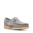 Фото #4 товара Clarks Wallabee 26169921 Womens Gray Leather Oxfords & Lace Ups Casual Shoes