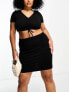 Фото #7 товара ASOS DESIGN Curve jersey pencil mini skirt in black