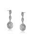 Фото #2 товара Classy Sterling Silver with Clear Cubic Zirconia Dangling Earrings
