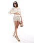 Фото #1 товара ASOS DESIGN knitted short co ord in cream