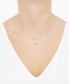 Фото #2 товара Macy's opal (1 ct. t.w.) & Diamond (1/20 ct. t.w.) Swirl 18" Pendant Necklace in 14k Gold