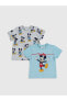 Фото #1 товара Your Fashion Style'dan 2'li Erkek Bebek Tişört Mickey Mouse Baskılı